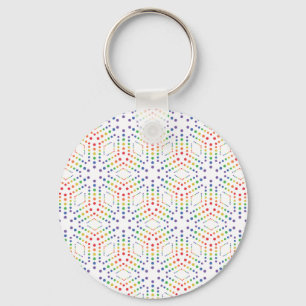 Rainbow Pattern Key Ring