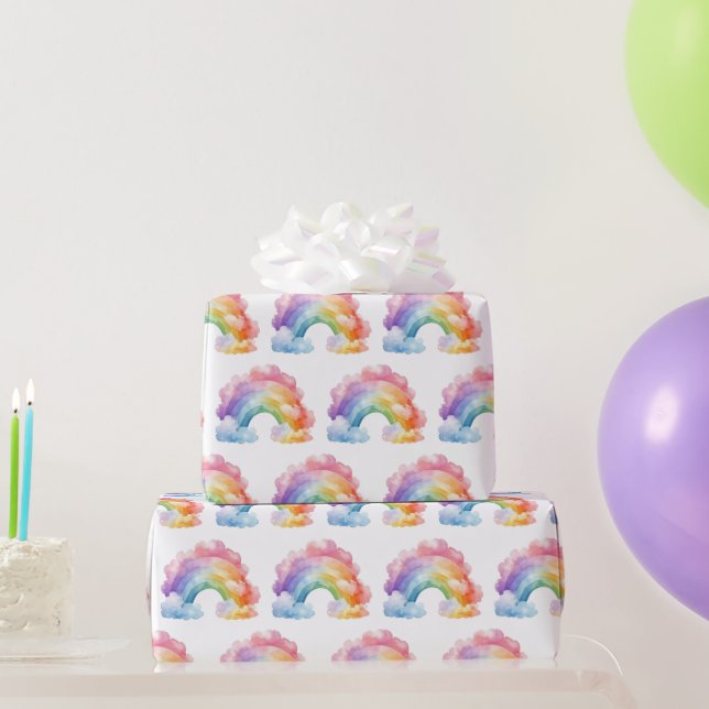 Rainbow Pattern Kids Birthday  Wrapping Paper (Party Gifts)