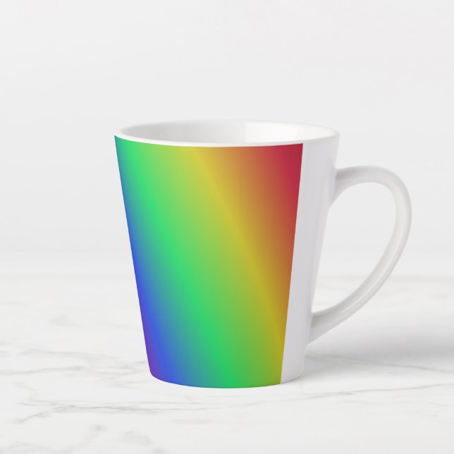 Rainbow Pattern Latte Mug (Right)