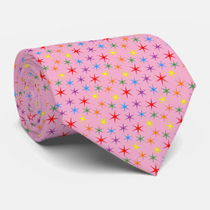 Rainbow Pattern mini Stars Tie