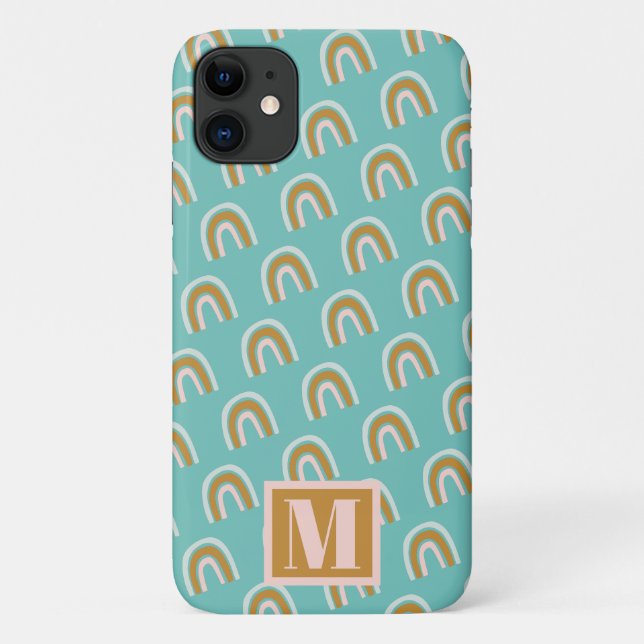 Rainbow Pattern Monogram  Case-Mate iPhone Case (Back)