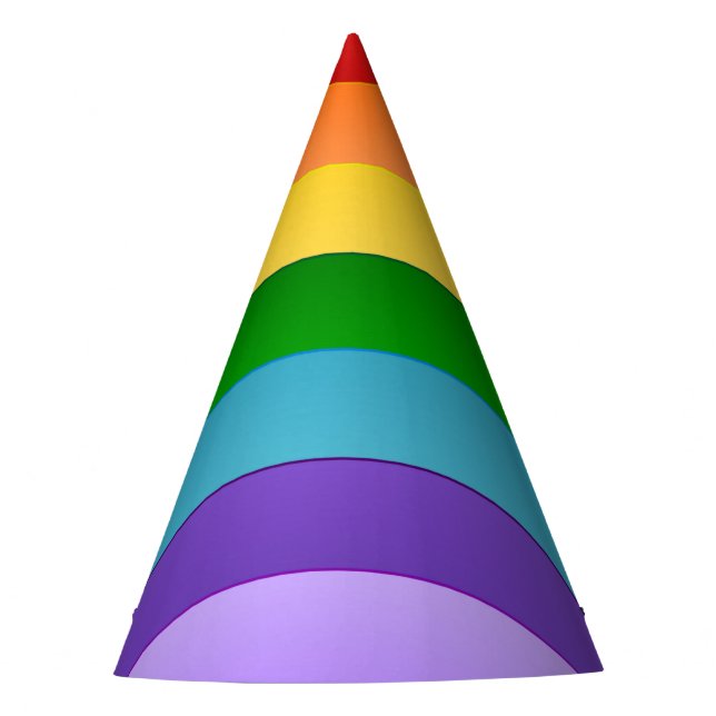 Rainbow Pattern Party Hat (Front)