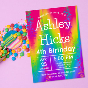 Rainbow Pattern Party Invitation