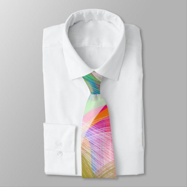 Rainbow Pattern Tie (Tied)