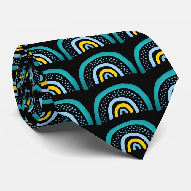 Rainbow Pattern Tie (Rolled)