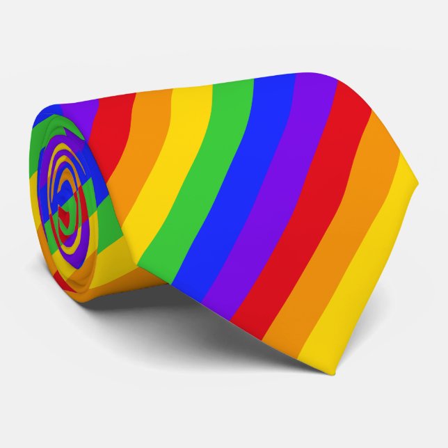 Rainbow Pattern Tie (Rolled)