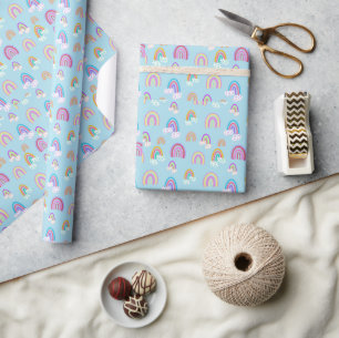 Rainbow pattern wrapping paper