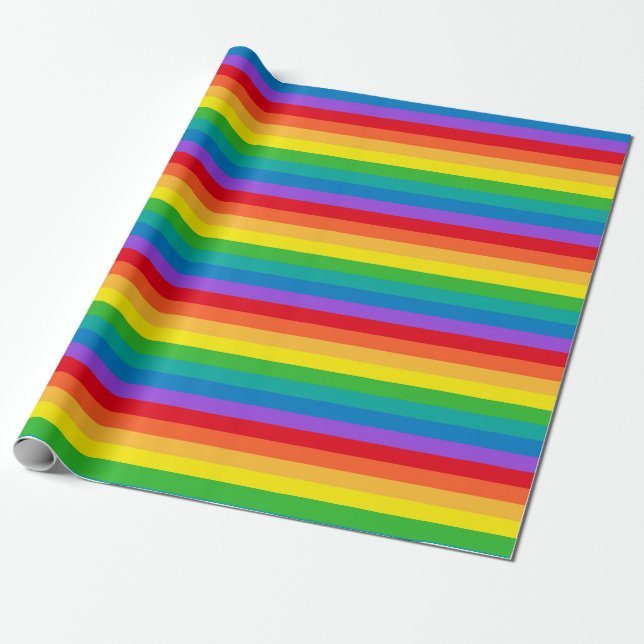 Rainbow Pattern Wrapping Paper (Unrolled)