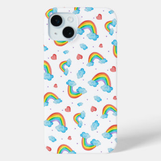 Rainbow Patterned iPhone 15 Mini Case