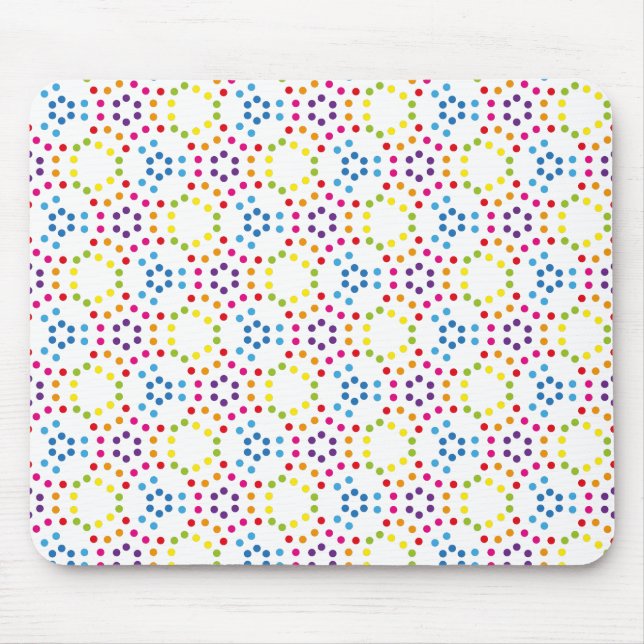 Rainbow Patternpolka Mouse Pad (Front)