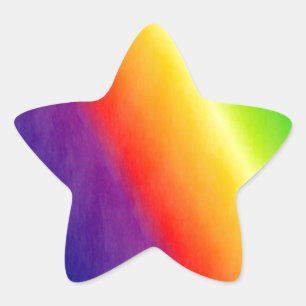 Rainbow Patterns Star Sticker