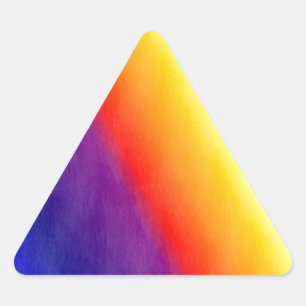 Rainbow Patterns Triangle Sticker