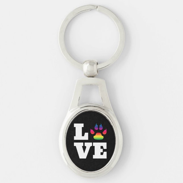 Rainbow paw key ring (Front)