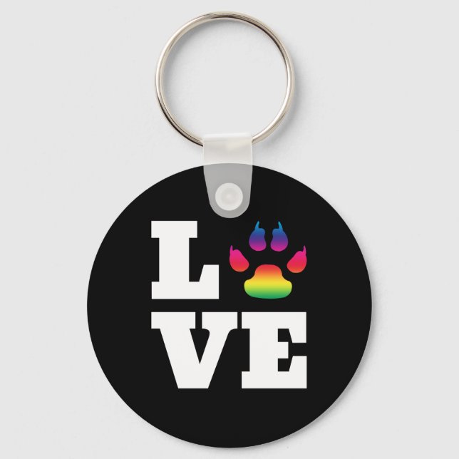 Rainbow paw key ring (Front)