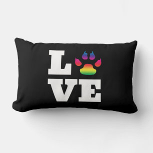 Rainbow paw lumbar cushion