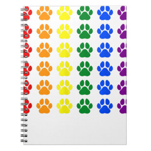 Rainbow Paw Print Dog Paw LGBT Pride LGBT Supporte Notebook