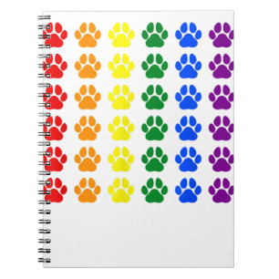 Rainbow Paw Print Dog Paw LGBT Pride LGBT Supporte Notebook