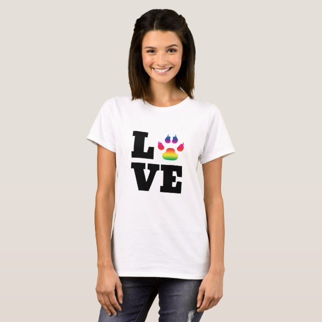 Rainbow paw T-Shirt (Front Full)