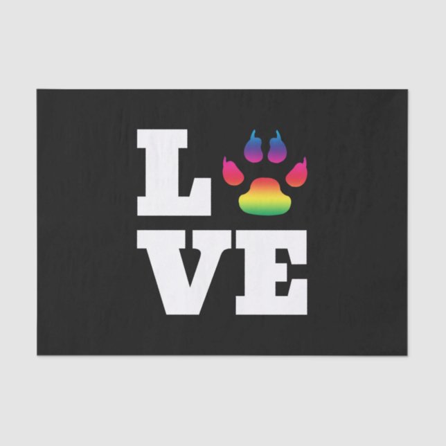 Rainbow paw tissue paper (Front)