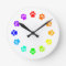 Rainbow Pawprint Clock