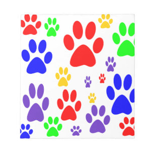 rainbow paws notepad