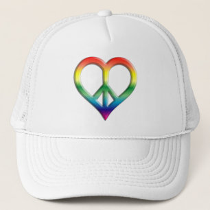 Rainbow Peace and Love Hat