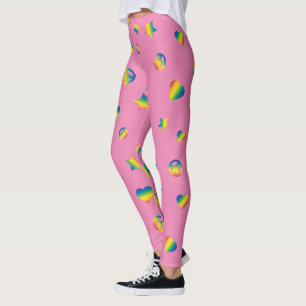 Rainbow Peace and Love Leggings