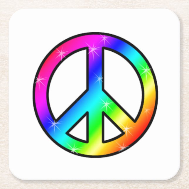 Rainbow Peace Coasters (Front)