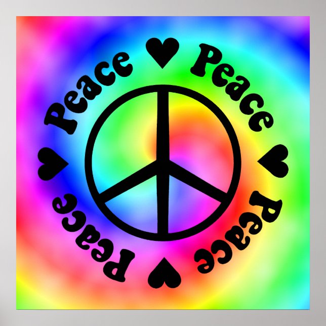 Rainbow Peace & Love Poster (Front)