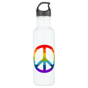 Rainbow Peace Sign 710 Ml Water Bottle