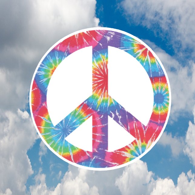 Rainbow Peace Sign Hippie Magnet (Creator Uploaded)