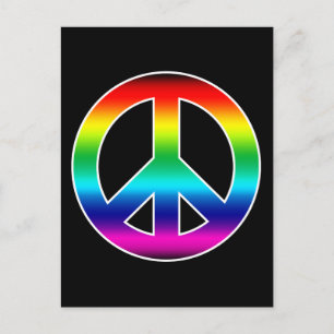 Rainbow Peace Sign Postcard