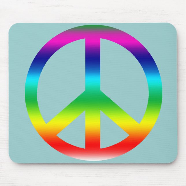 Rainbow Peace Sign Products Mouse Pad (Front)