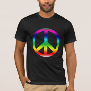 Rainbow Peace Sign Products T-Shirt