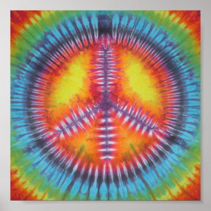 Rainbow Peace Sign Tie Dye