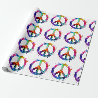 Rainbow Peace Sign Wrapping Paper