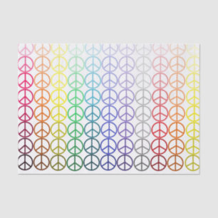 Rainbow Peace Signs Tissue Paper