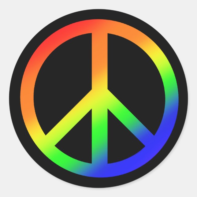 Rainbow Peace Sticker (Front)