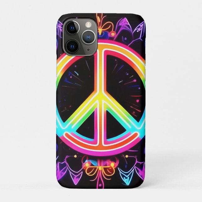 Rainbow Peace Symbol Art Case-Mate iPhone Case (Back)