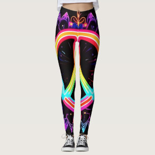 Rainbow Peace Symbol Art Leggings