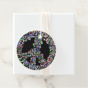 Rainbow peace symbol New Year Favour Tags