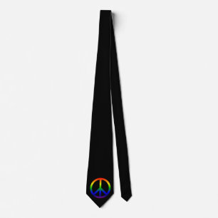 Rainbow Peace Symbol Tie
