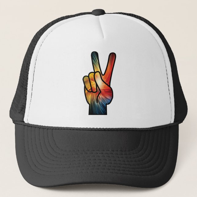 Rainbow Peace Trucker Hat (Front)