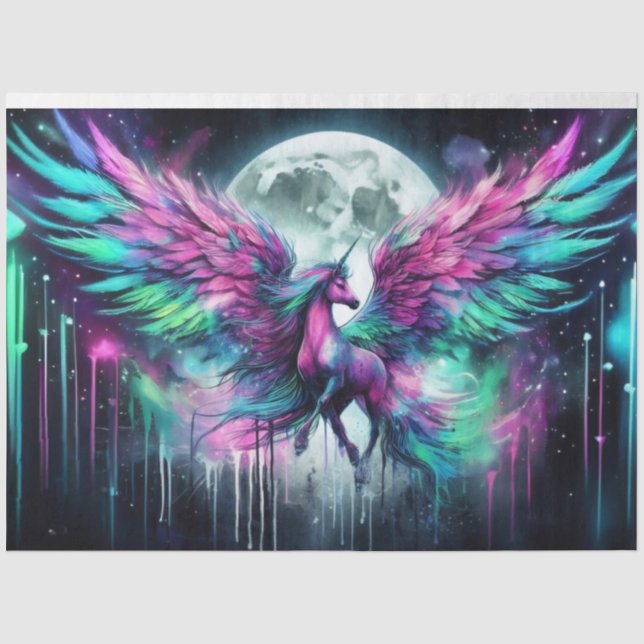 Rainbow Pegasus Tissue Paper (Front)