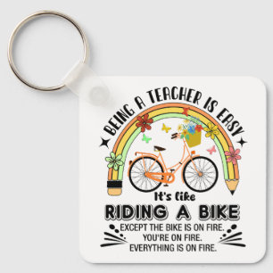 rainbow pencil Teacher Appreciation,funny Teacher Key Ring