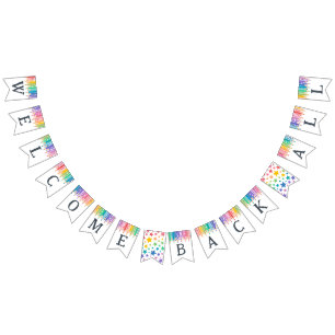 Rainbow Pencils Welcome Back All School Bunting