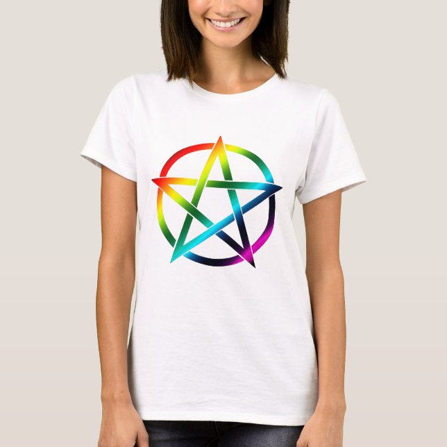Rainbow Pentacle for Light Shirts (Front)
