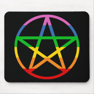 Rainbow Pentacle Mouse Pad