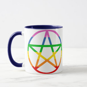 Rainbow Pentacle Mug