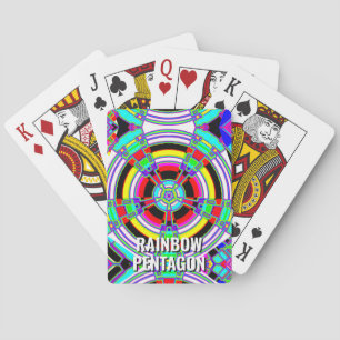 RAINBOW PENTAGON ( you may change the words ) Playing Cards